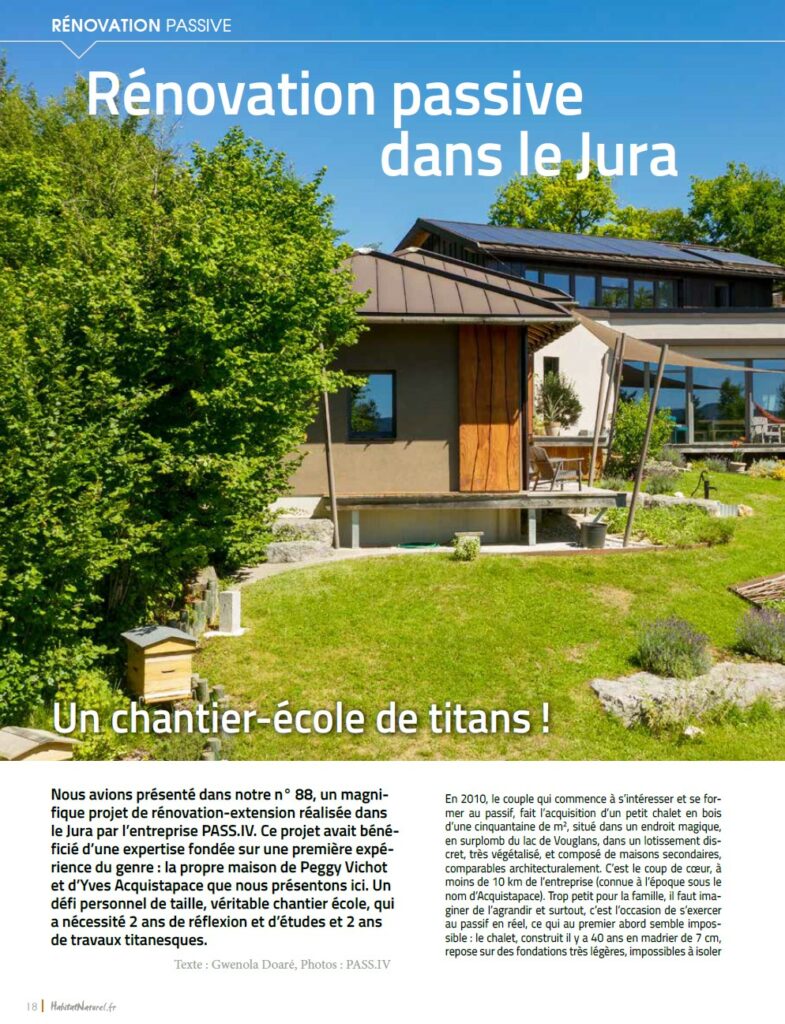 Rénovation passive - article de presse p.1